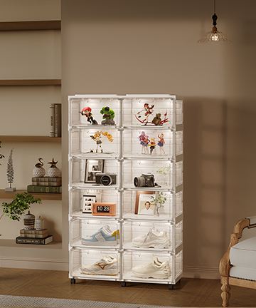 Foldable-Action-Figure-Display-Cabinet-with-Light-Dust-Proof-Clear-Showbox-for-Garage-Kit-&-IP-Collectibles